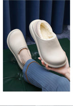New Winter Women Slipper Soft Bottom Plush Home Shoes  Slippers Indoor Waterproof Non-Slip Memory Foam Comfy Fluffy Fur Memory Foam Boots House Shoes Thick Sole 6cm Stevvex