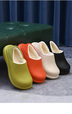 New Winter Women Slipper Soft Bottom Plush Home Shoes  Slippers Indoor Waterproof Non-Slip Memory Foam Comfy Fluffy Fur Memory Foam Boots House Shoes Thick Sole 6cm Stevvex