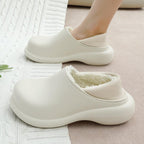 New Winter Women Slipper Soft Bottom Plush Home Shoes  Slippers Indoor Waterproof Non-Slip Memory Foam Comfy Fluffy Fur Memory Foam Boots House Shoes Thick Sole 6cm Stevvex