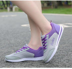 New Womans Purple Casual Sneakers Breathable Women Shoes Mesh Women Chunky Sneakers Walking Running Tennis Gym Shoes For Women Non Slip Sneakers Stevvex