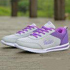 New Womans Purple Casual Sneakers Breathable Women Shoes Mesh Women Chunky Sneakers Walking Running Tennis Gym Shoes For Women Non Slip Sneakers Stevvex