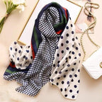 New Women Autumn Winter Fashion Silk Scarf Shawl Beach Headband Female Casual Wear Beach Friendly Spring Silk Scarf Flower Print Silk Scarves Shawls and Wraps Long Size Beach Stoles Stevvex