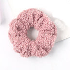 New Women Cute Teddy Velvet Scrunchies Elastic Hair Band Faux Fur Hair Rope Girl's Hair Tie Accessories Ponytail Holder Accessories for Women And Girls Stevvex