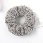 New Women Cute Teddy Velvet Scrunchies Elastic Hair Band Faux Fur Hair Rope Girl's Hair Tie Accessories Ponytail Holder Accessories for Women And Girls Stevvex