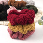 New Women Cute Teddy Velvet Scrunchies Elastic Hair Band Faux Fur Hair Rope Girl's Hair Tie Accessories Ponytail Holder Accessories for Women And Girls Stevvex