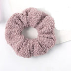 New Women Cute Teddy Velvet Scrunchies Elastic Hair Band Faux Fur Hair Rope Girl's Hair Tie Accessories Ponytail Holder Accessories for Women And Girls Stevvex