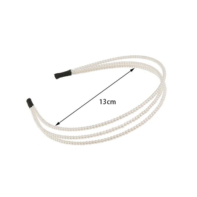 New Women Elegant Full Pearls Simple Hairbands Sweet Headband Hair Hoops Holder Ornament Head Band Lady Fashion Gorgeous Hair Accessories For Women Stevvex