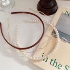 New Women Elegant Full Pearls Simple Hairbands Sweet Headband Hair Hoops Holder Ornament Head Band Lady Fashion Hair Accessories Stevvex