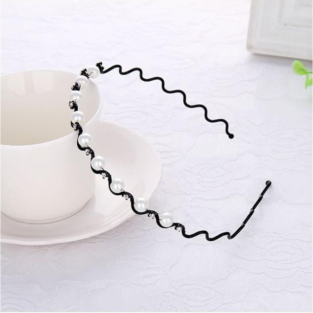 New Women Elegant Full Pearls Simple Hairbands Sweet Headband Hair Hoops Holder Ornament Head Band Lady Fashion Hair Accessories Stevvex