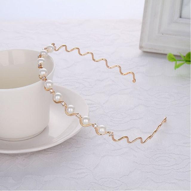 New Women Elegant Full Pearls Simple Hairbands Sweet Headband Hair Hoops Holder Ornament Head Band Lady Fashion Hair Accessories Stevvex