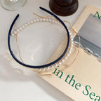 New Women Elegant Full Pearls Simple Hairbands Sweet Headband Hair Hoops Holder Ornament Head Band Lady Fashion Hair Accessories Stevvex