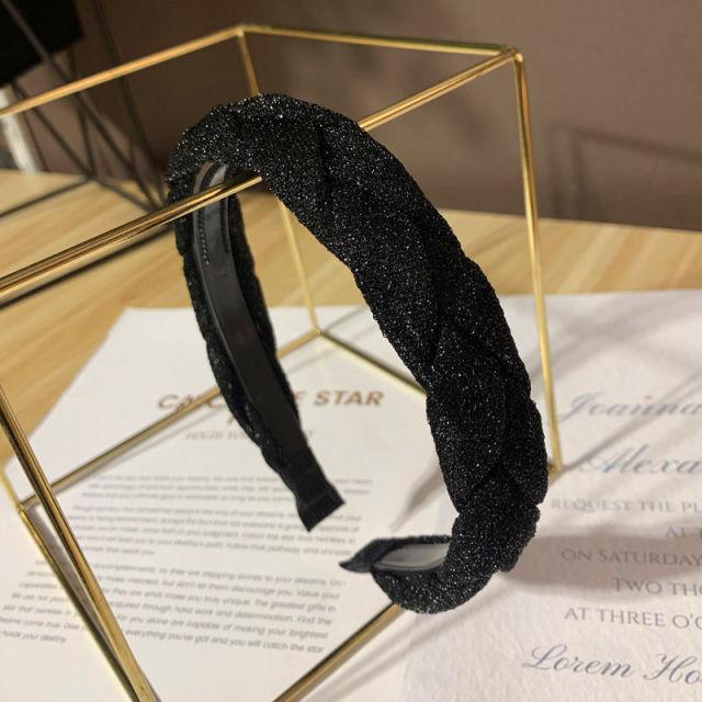 New Women Hairband Cross Knot Braid Twist Headband Adult Autumn Winter Shiny Color Headwear Wide Side Turban Gorgeous Hair Accessories For Women Stevvex