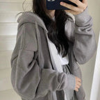 New Women Hoodie Version Loose Thin Long Oversized Sweatshirts Women Pink Women's Sweatshirt With A Hood Hoodies Hooded Jacket Female Long Sleeve Hooded Streetwear Hoodie Stevvex