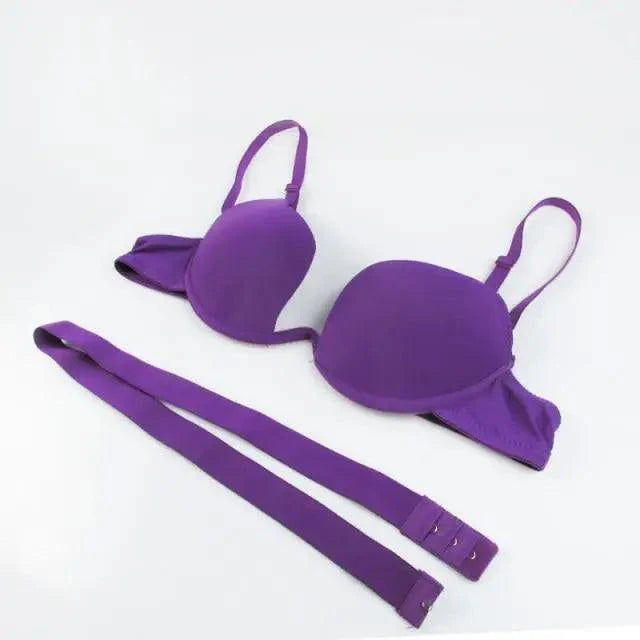 New Women Lingerie U Backless Bras Underwear Deep U Low Cut Push Up Bra Female Breathable Bra Stevvex