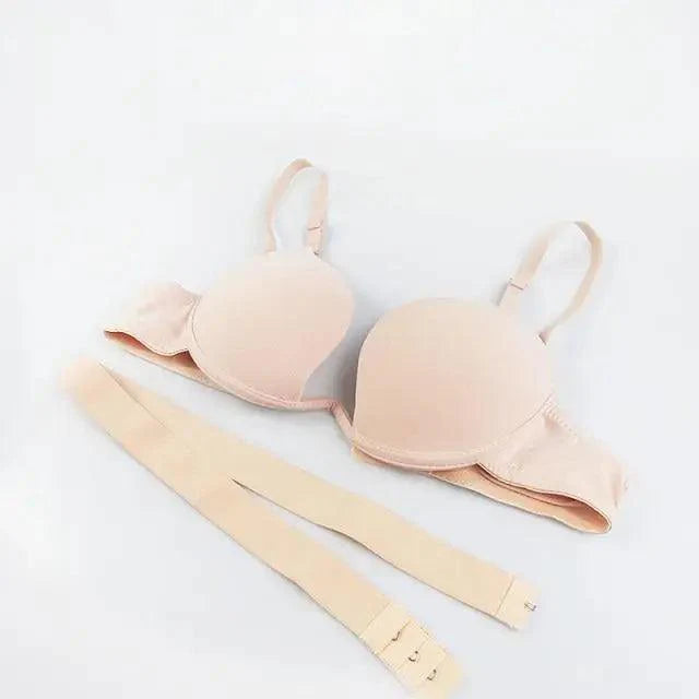 New Women Lingerie U Backless Bras Underwear Deep U Low Cut Push Up Bra Female Breathable Bra Stevvex