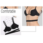 New Women Lingerie U Backless Bras Underwear Deep U Low Cut Push Up Bra Female Breathable Bra Stevvex