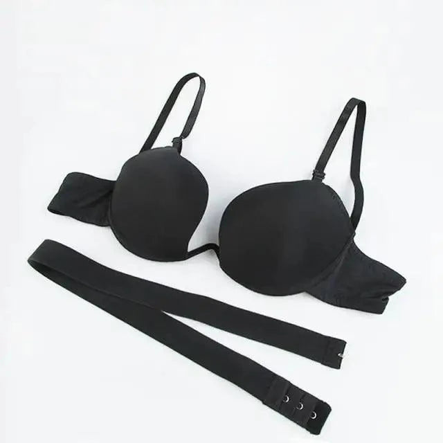 New Women Lingerie U Backless Bras Underwear Deep U Low Cut Push Up Bra Female Breathable Bra Stevvex