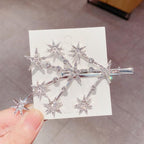 New Women Luxury Elegant Shining Full Stars Silver Gold Hair Clips Sweet Hair Ornament Headband Hairpin Fashion Hair Accessories For Women
