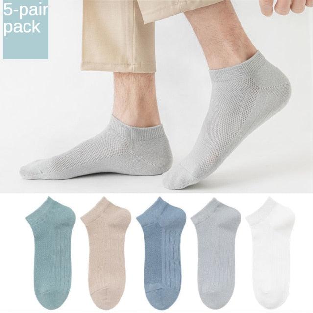 New Women Mesh Short Socks Invisible Ankle Socks Pack Ladies Spring Summer Breathable Thin Boat Socks Set Stevvex