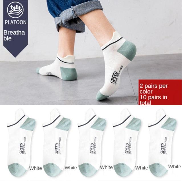 New Women Mesh Short Socks Invisible Ankle Socks Pack Ladies Spring Summer Breathable Thin Boat Socks Set Stevvex