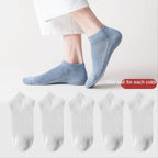 New Women Mesh Short Socks Invisible Ankle Socks Pack Ladies Spring Summer Breathable Thin Boat Socks Set Stevvex