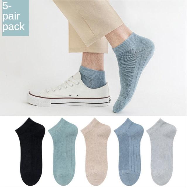 New Women Mesh Short Socks Invisible Ankle Socks Pack Ladies Spring Summer Breathable Thin Boat Socks Set Stevvex