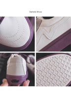 New Women Sneaker Fashion Breathble Vulcanized Shoes Platform Lace Up Casual White Tenis Sneakers Women Play Fashion Sneaker Low Top Elastic Canvas Flat Sneakers