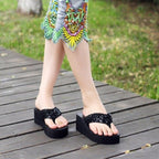 New Women Solid Slides Sandals Thickness Sequin Shoes Slippers Beach Shoes House Non-Slip Slippers Thick Sequin Sandals For Indoor Outdoor Breathable Shoes Stevvex