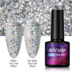 New Womens Fashion Gel Nail Polish UV LED Semi Permanent Matt Glossy Effect Luxury Manicure Design