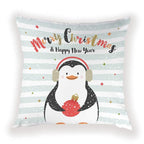 New Year Christmas Decorations Pillows Cover Christmas Décor for Home Christmas Tree Snowflake Snowman Reindeer Home Decor Throw Pillow Case Cushion Cover Santa Merry Christmas Gift Xmas 45x45cm