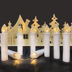 New Year Christmas LED Candles Taper Candles Flickering With Remote Timer Battery Operated Waterproof Christmas Tree Candles, Warm White Window Candles Lights Flameless Remote Control Candles For Home Dinner Party Christmas Tree Decoration Lamp Stevvex