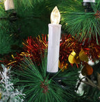 New Year Christmas LED Candles Taper Candles Flickering With Remote Timer Battery Operated Waterproof Christmas Tree Candles, Warm White Window Candles Lights Flameless Remote Control Candles For Home Dinner Party Christmas Tree Decoration Lamp Stevvex