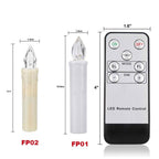New Year Christmas LED Candles Taper Candles Flickering With Remote Timer Battery Operated Waterproof Christmas Tree Candles, Warm White Window Candles Lights Flameless Remote Control Candles For Home Dinner Party Christmas Tree Decoration Lamp Stevvex