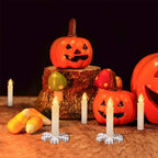 New Year Christmas LED Candles Taper Candles Flickering With Remote Timer Battery Operated Waterproof Christmas Tree Candles, Warm White Window Candles Lights Flameless Remote Control Candles For Home Dinner Party Christmas Tree Decoration Lamp Stevvex