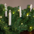 New Year Christmas LED Candles Taper Candles Flickering With Remote Timer Battery Operated Waterproof Christmas Tree Candles, Warm White Window Candles Lights Flameless Remote Control Candles For Home Dinner Party Christmas Tree Decoration Lamp Stevvex