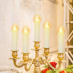 New Year Christmas LED Candles Taper Candles Flickering With Remote Timer Battery Operated Waterproof Christmas Tree Candles, Warm White Window Candles Lights Flameless Remote Control Candles For Home Dinner Party Christmas Tree Decoration Lamp Stevvex