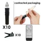 New Year Christmas LED Candles Taper Candles Flickering With Remote Timer Battery Operated Waterproof Christmas Tree Candles, Warm White Window Candles Lights Flameless Remote Control Candles For Home Dinner Party Christmas Tree Decoration Lamp Stevvex