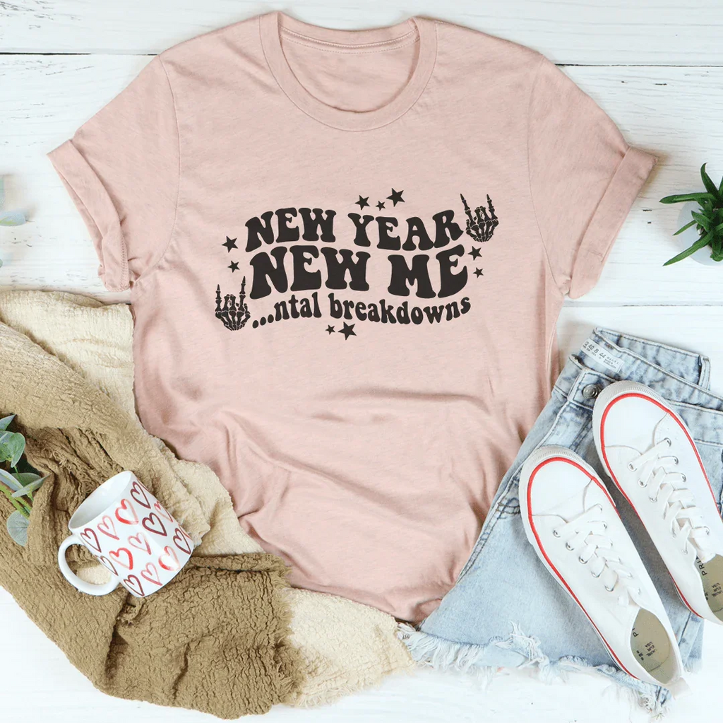 New Year New Me Tee Peachy Sunday