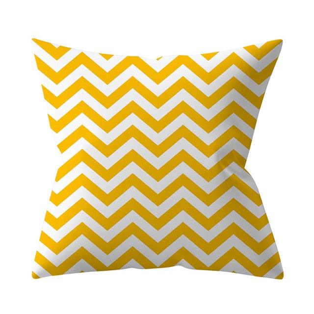 New Yellow Cushion Cases Modern Fashion Abstract Art Decorative Modern Pillow Covers Beautiful Pattern Square Pillow Case Sofa Car Couch Decorative Cover For Pillows 45x45CM Stevvex