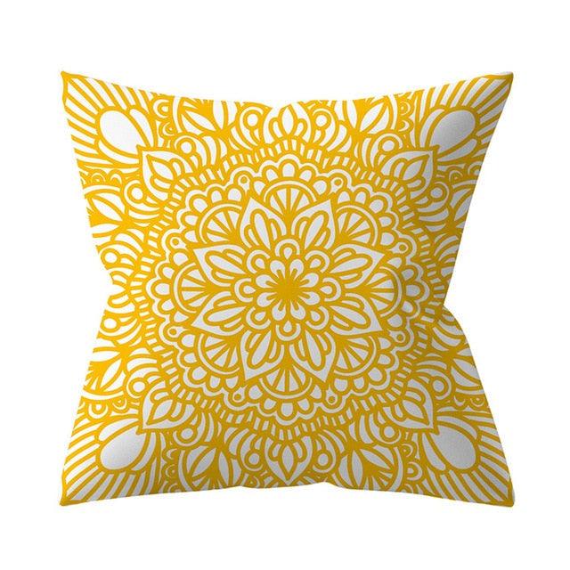 New Yellow Cushion Cases Modern Fashion Abstract Art Decorative Modern Pillow Covers Beautiful Pattern Square Pillow Case Sofa Car Couch Decorative Cover For Pillows 45x45CM Stevvex