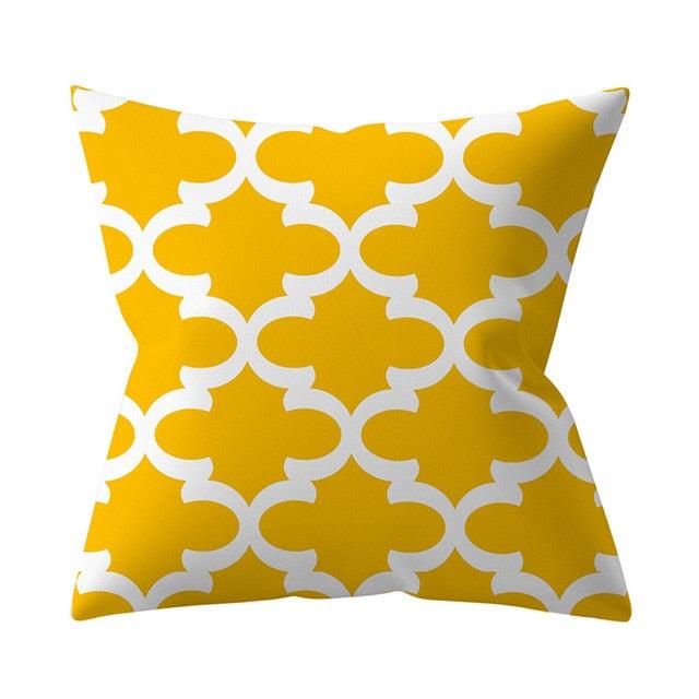 New Yellow Cushion Cases Modern Fashion Abstract Art Decorative Modern Pillow Covers Beautiful Pattern Square Pillow Case Sofa Car Couch Decorative Cover For Pillows 45x45CM Stevvex
