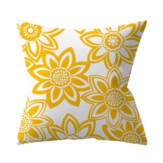 New Yellow Cushion Cases Modern Fashion Abstract Art Decorative Modern Pillow Covers Beautiful Pattern Square Pillow Case Sofa Car Couch Decorative Cover For Pillows 45x45CM Stevvex