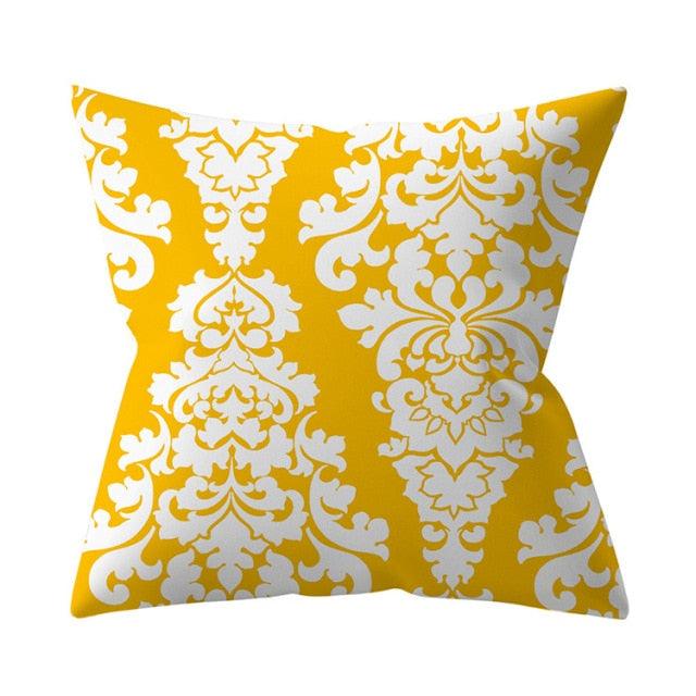New Yellow Cushion Cases Modern Fashion Abstract Art Decorative Modern Pillow Covers Beautiful Pattern Square Pillow Case Sofa Car Couch Decorative Cover For Pillows 45x45CM Stevvex