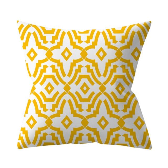 New Yellow Cushion Cases Modern Fashion Abstract Art Decorative Modern Pillow Covers Beautiful Pattern Square Pillow Case Sofa Car Couch Decorative Cover For Pillows 45x45CM Stevvex