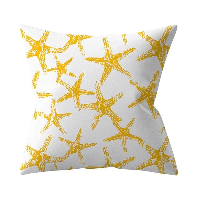 New Yellow Cushion Cases Modern Fashion Abstract Art Decorative Modern Pillow Covers Beautiful Pattern Square Pillow Case Sofa Car Couch Decorative Cover For Pillows 45x45CM Stevvex