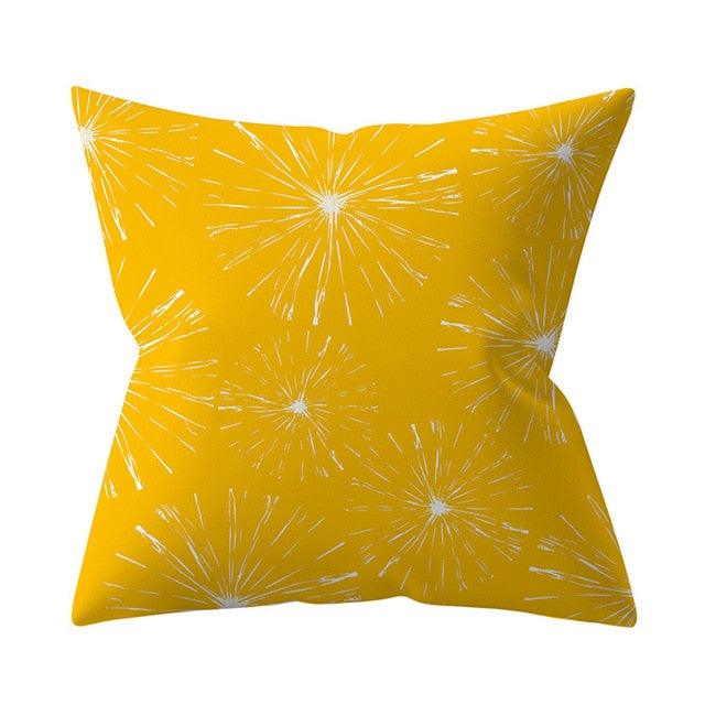 New Yellow Cushion Cases Modern Fashion Abstract Art Decorative Modern Pillow Covers Beautiful Pattern Square Pillow Case Sofa Car Couch Decorative Cover For Pillows 45x45CM Stevvex