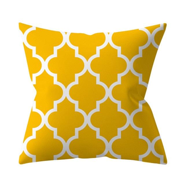 New Yellow Cushion Cases Modern Fashion Abstract Art Decorative Modern Pillow Covers Beautiful Pattern Square Pillow Case Sofa Car Couch Decorative Cover For Pillows 45x45CM Stevvex