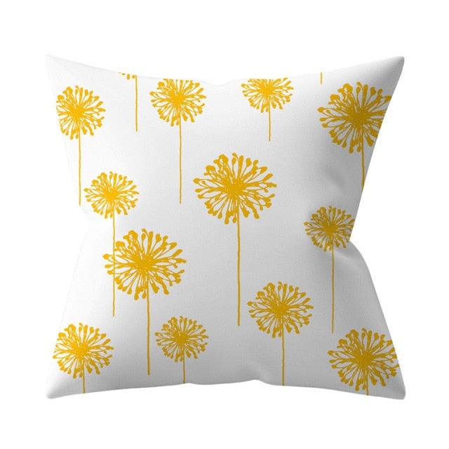 New Yellow Cushion Cases Modern Fashion Abstract Art Decorative Modern Pillow Covers Beautiful Pattern Square Pillow Case Sofa Car Couch Decorative Cover For Pillows 45x45CM Stevvex