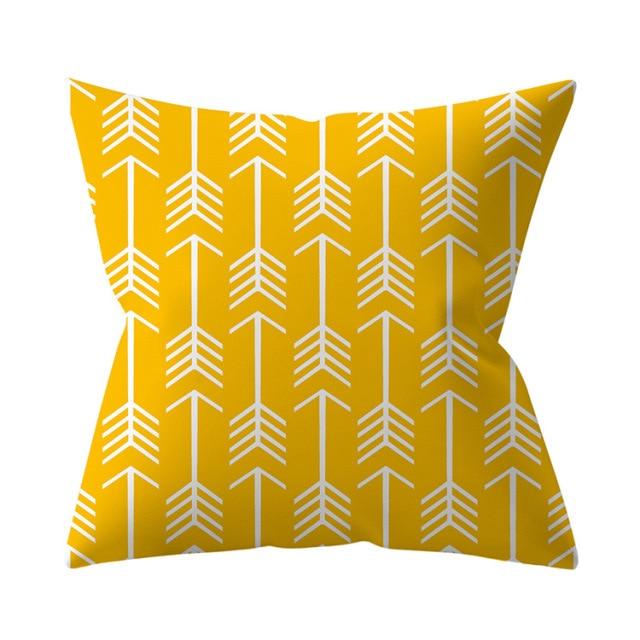 New Yellow Cushion Cases Modern Fashion Abstract Art Decorative Modern Pillow Covers Beautiful Pattern Square Pillow Case Sofa Car Couch Decorative Cover For Pillows 45x45CM Stevvex