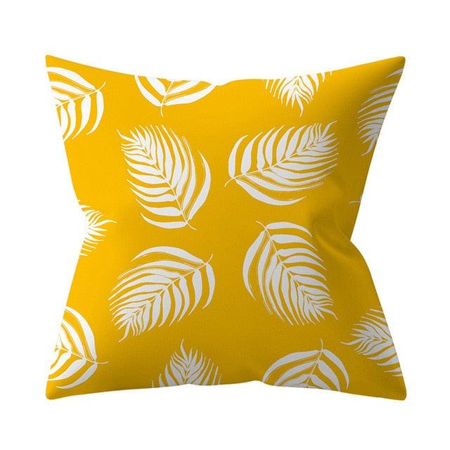 New Yellow Cushion Cases Modern Fashion Abstract Art Decorative Modern Pillow Covers Beautiful Pattern Square Pillow Case Sofa Car Couch Decorative Cover For Pillows 45x45CM Stevvex